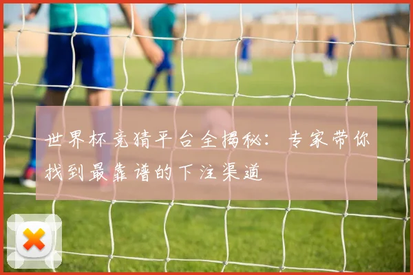 世界杯竞猜平台全揭秘:专家带你找到最靠谱的下注渠道
